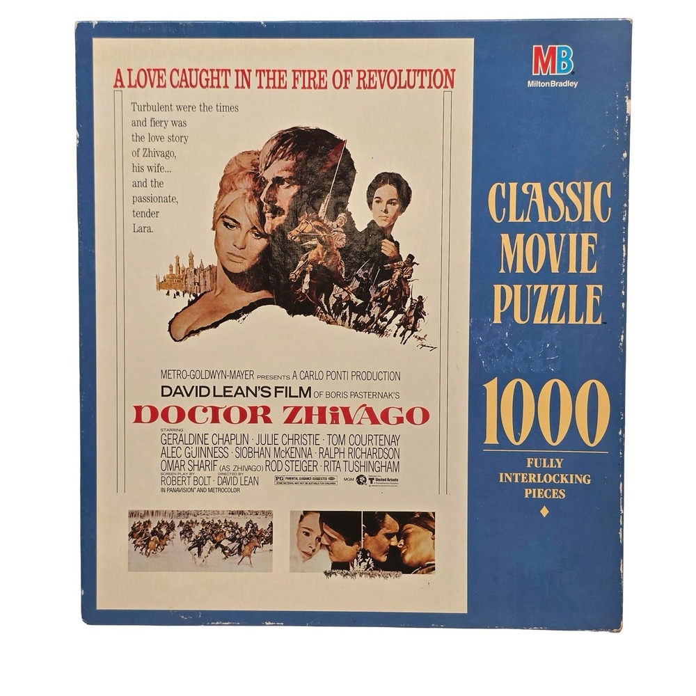 Milton Bradley Doctor Zhivago Classic Movie Puzzle 1000 Pieces Vintage
